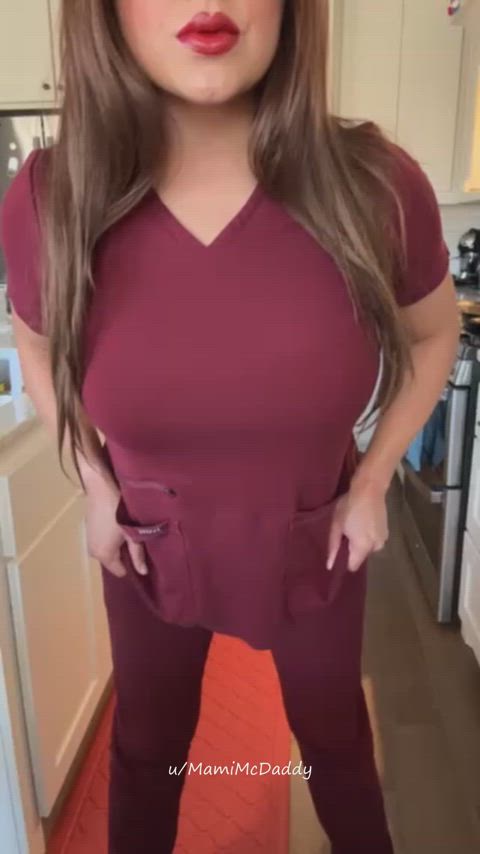 Real speech therapist showing off my real mom tits