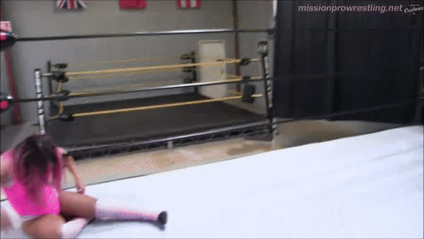 brunette mexican wrestling pink hair clip