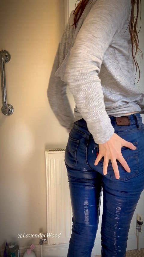 Wet jeans cling even tighter 