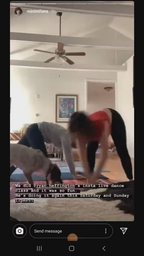 milana vayntrub yoga yoga pants clip