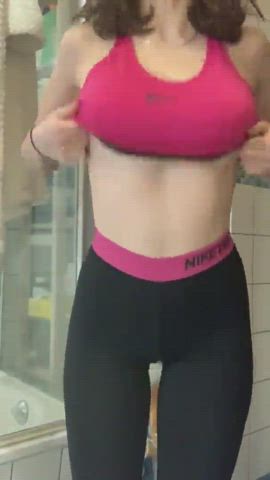 gym homemade petite tiny tit worship tits titty drop titty fuck undressing clip