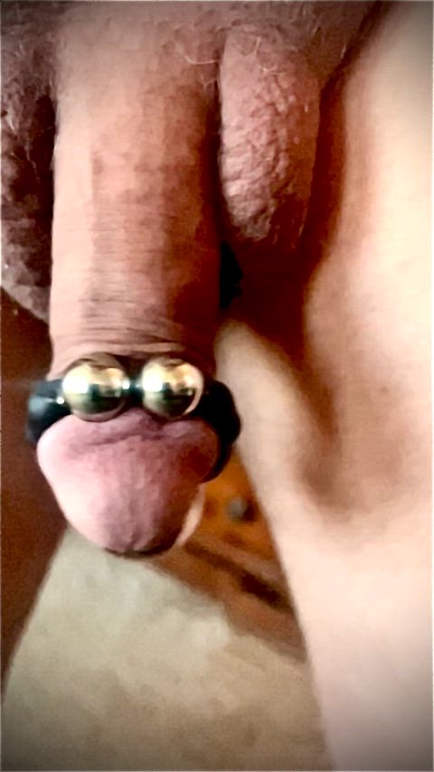 Glands ring with weight. I like the way it looks on his dick!!!