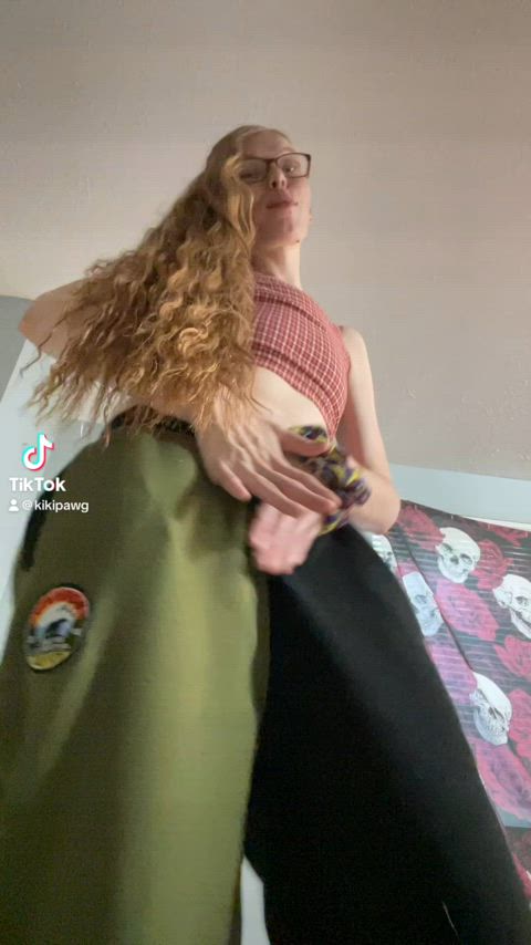 clothed glasses long hair tall tiktok clip