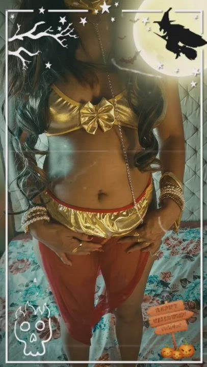 (F) Happy Halloween from the belly dancer