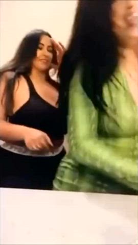 Lesbian ass humping her big booty friend