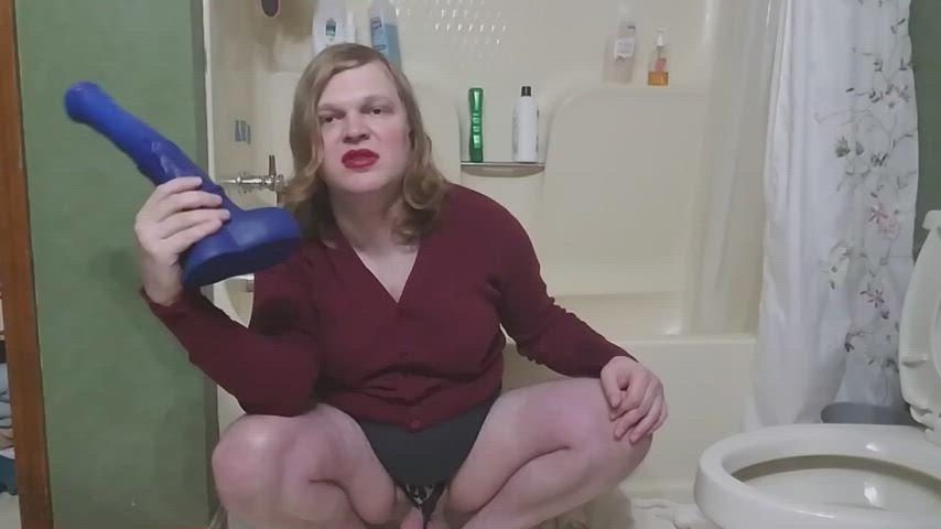 blowjob cock worship crossdressing femboy huge dildo oral seduction sissy sucking
