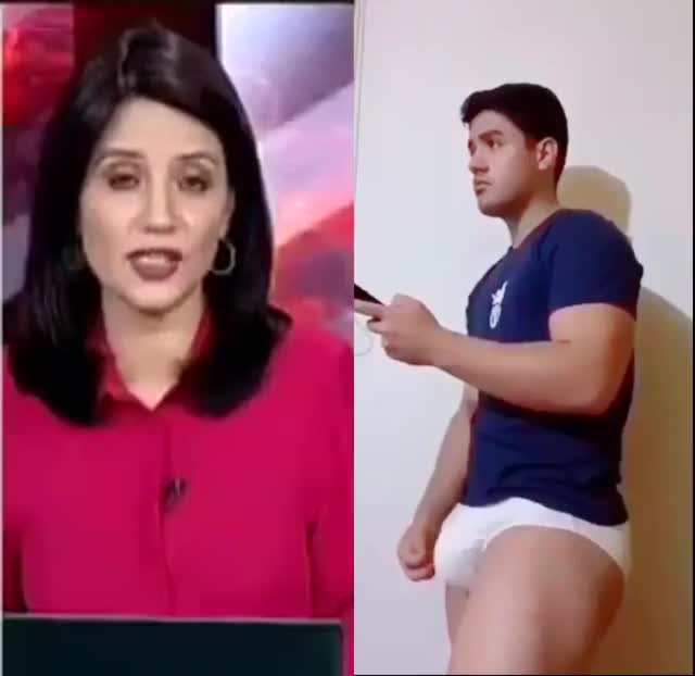 Love edging to sexy late night news anchors after a whole day of frustrating blueballs