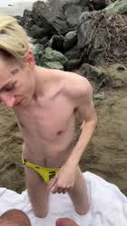 Here's the video - twink buddy blowing me on Marshall Beach.