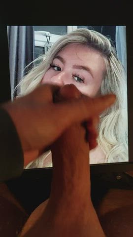 Another blonde covered in my cum