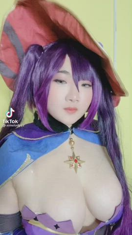 Big tits asian cosplay