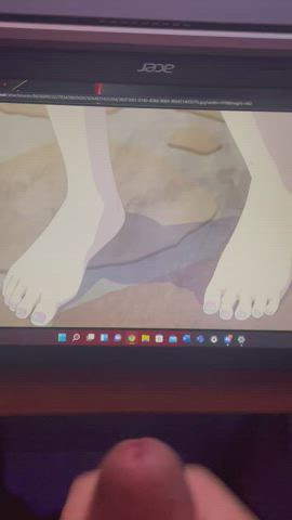 Anime Cum Feet Tribute clip