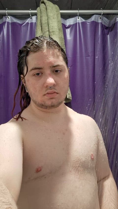 chest ftm shower trans man flexing clip