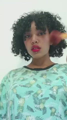 afro female latina selfie clip