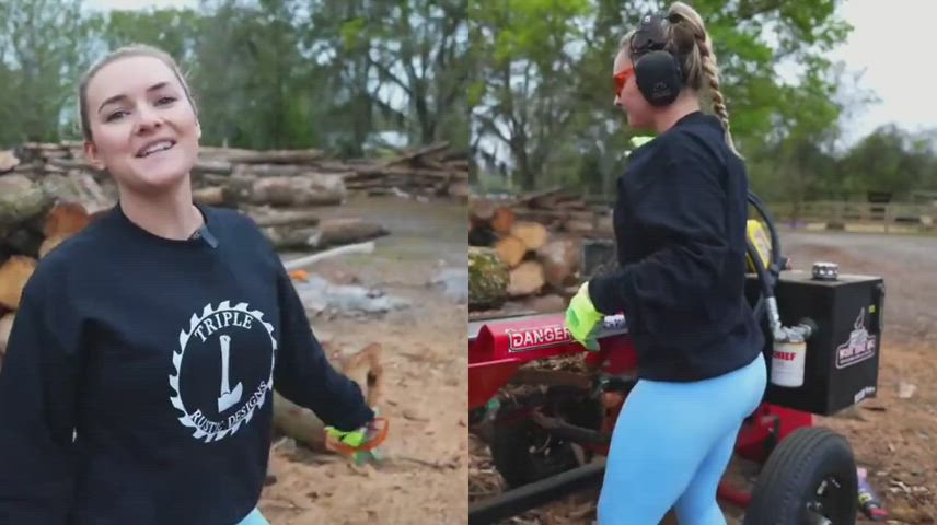 Big Ass Blonde Booty Pawg Thick Yoga Pants clip
