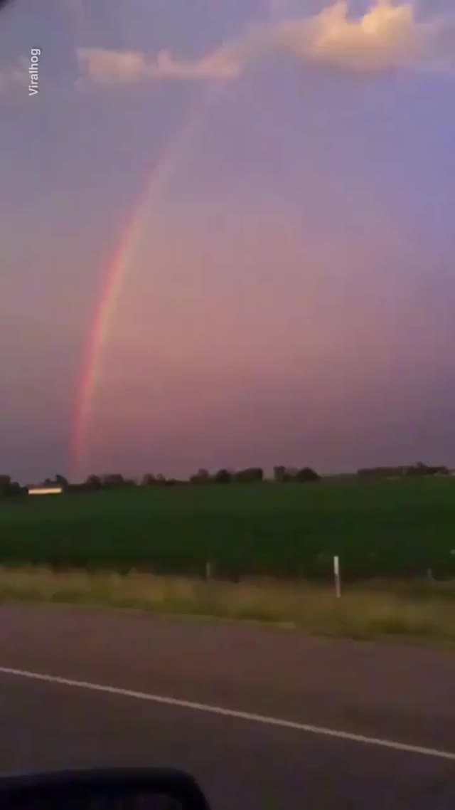 Spider lightning and a rainbow