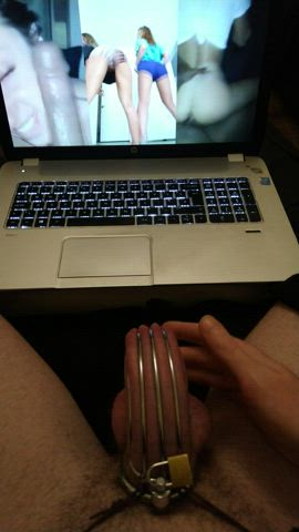 bbc ballbusting chastity cuckold humiliation pmv watching watchingporn clip