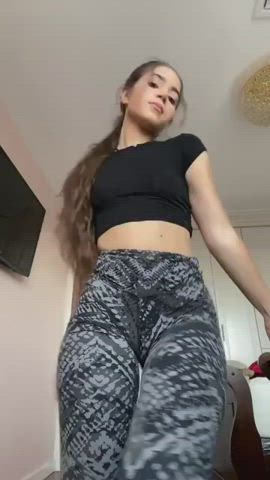 18 years old barely legal booty girls pretty sensual smile teen tiktok tits clip