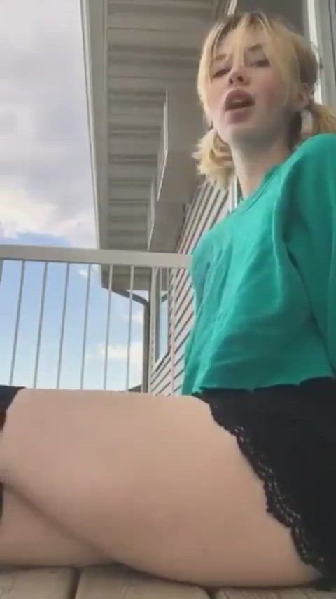 masturbating outdoor public smoking teen clip