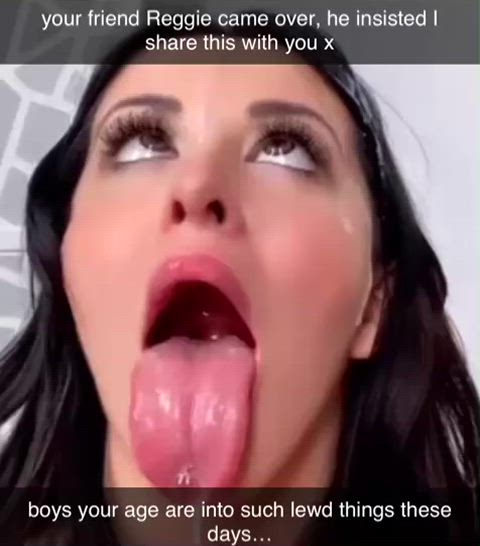 ahegao caption cum facial larkin love milf clip