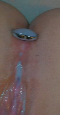 butt plug creamy wet pussy clip