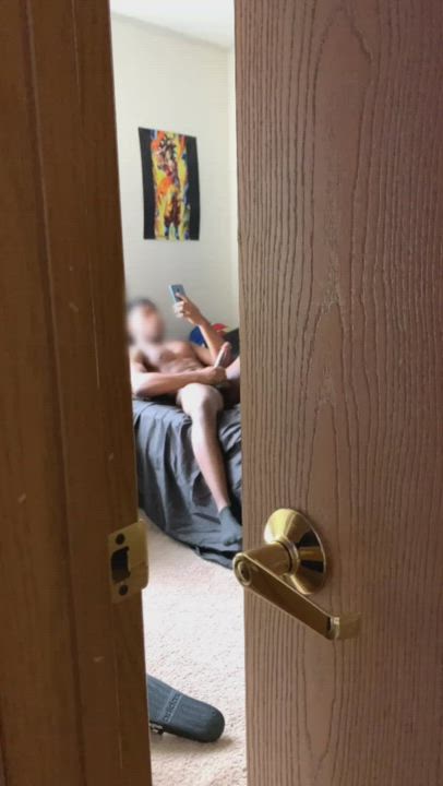 POV your my roommate and you caught me watching Porn