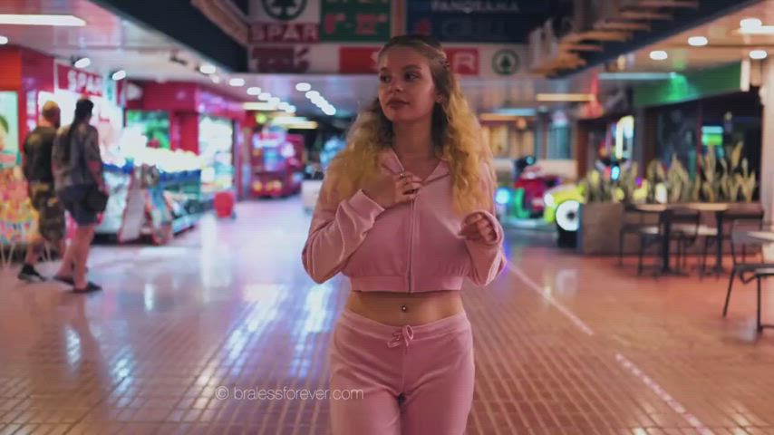 big tits flashing natural tits public tits clip