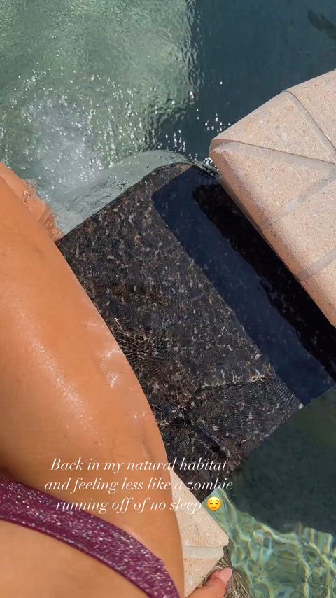 bikini celebrity swimming pool clip