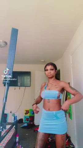 Ebony Nipples See Through Clothing clip