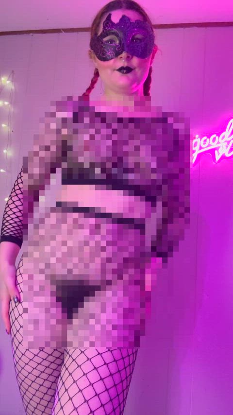 censored fishnet pixelated findom clip