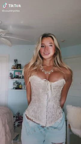 blonde cum in mouth girls tiktok clip