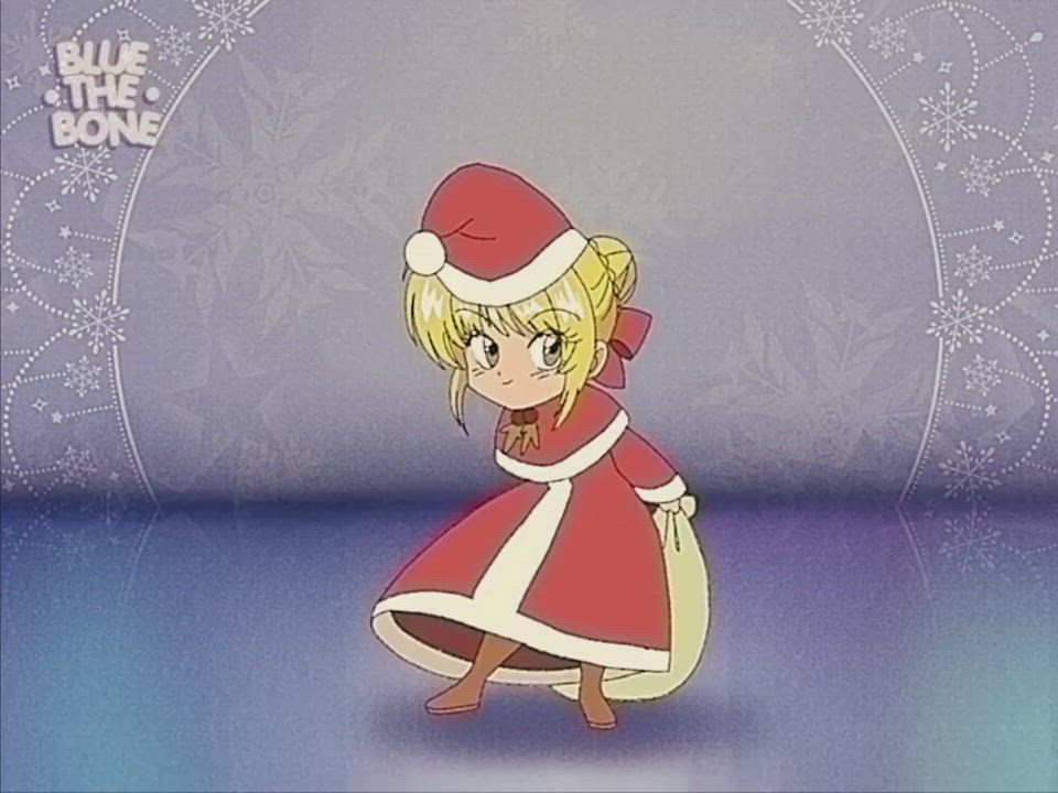 Animation Blonde Boobs Christmas clip