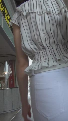 Asian Ass Close Up Clothed JAV Japanese Pants Public clip