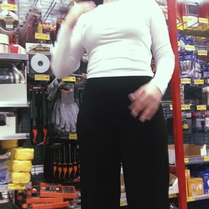 I love flashing in the shops