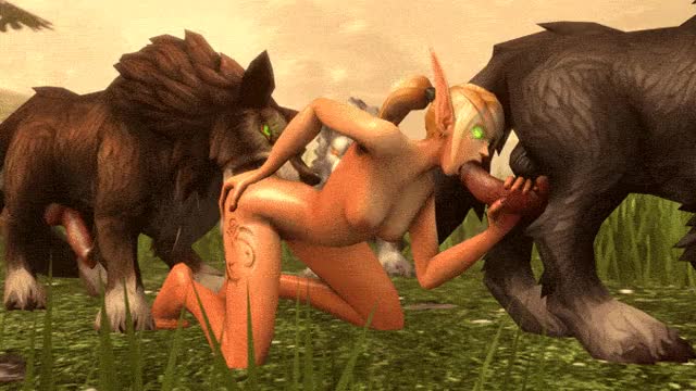 1656643 - Source Filmmaker Wolf World of Warcraft animated besteality blood elf noname55