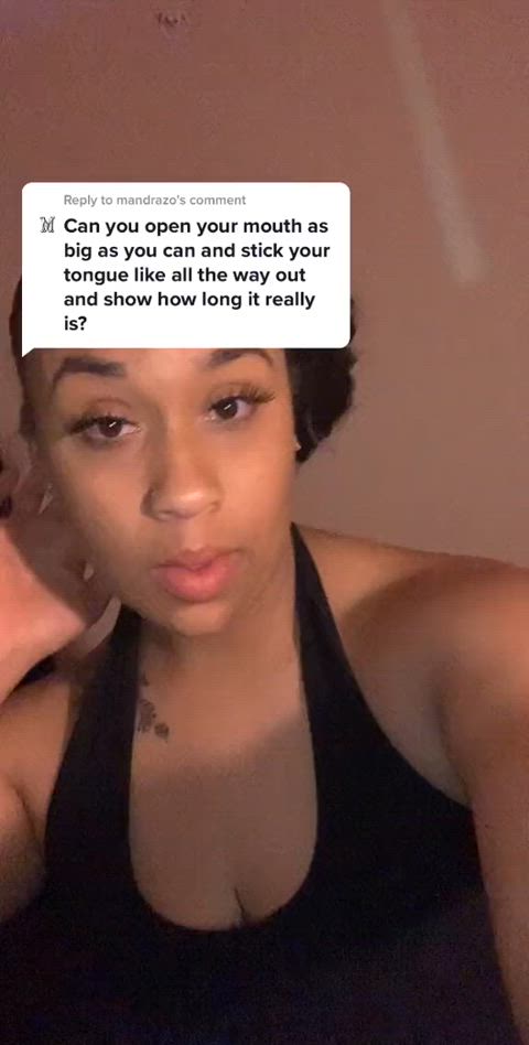 ebony long tongue tongue tongue fetish clip