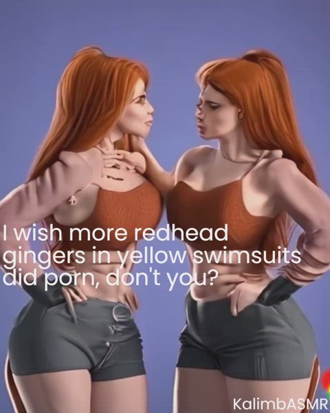 3d animation caption lesbian redhead slow motion swimsuit teen r/nsfwfunny r/weird_porn