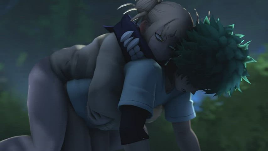 Himiko Toga giving Deku a pounding