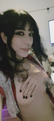 Ahegao Cute Emo Goth Nerd Pale Petite clip