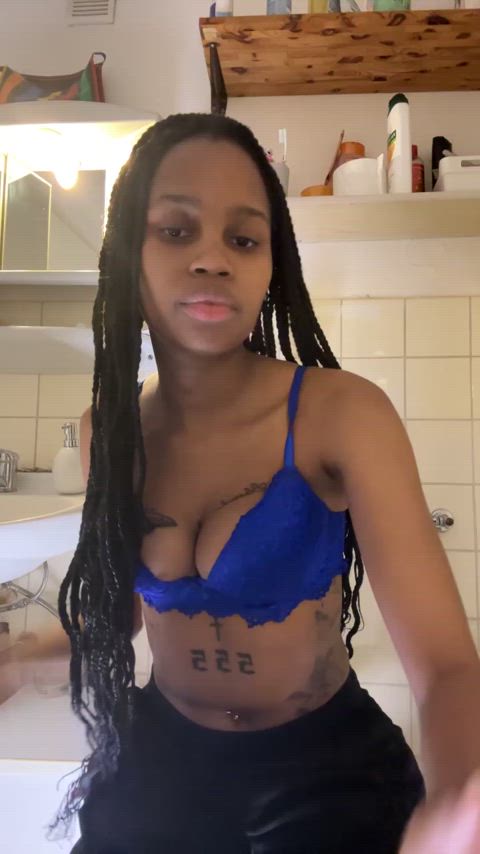 You would love to have my fresh ebony tits over your place? 