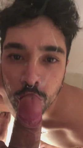 blowjob cum cumshot facial gay clip