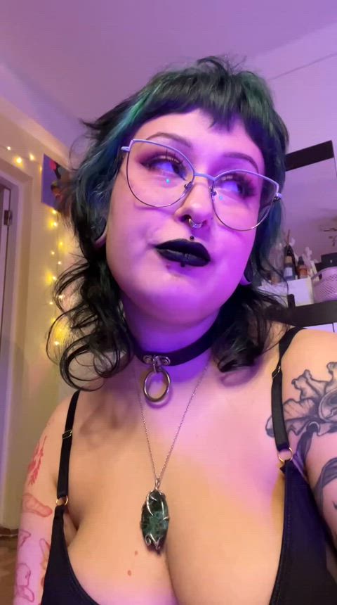 you'll be the most obedient little boy and swallow the spit of your Goth Goddess