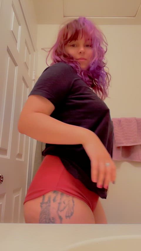 ass ass shaking booty bubble butt groping nsfw onlyfans round butt shorts alt-girls