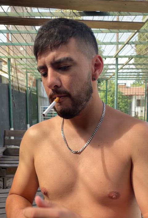 How nice when they see me smoking a cigarette naked