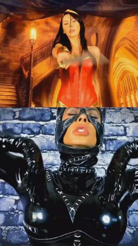 Wonder Woman vs Catwoman by Madison Ivy