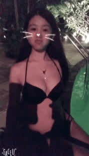 asian bikini cleavage cute pool teen tits clip