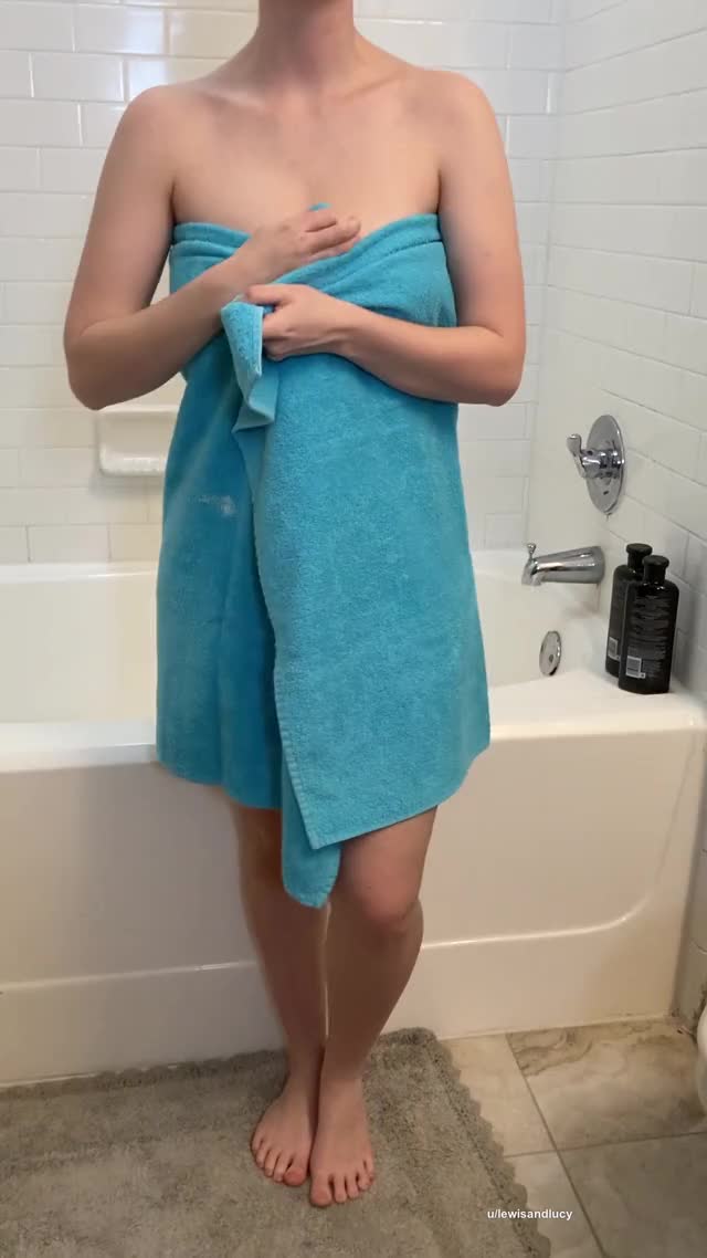 Would you come shower off with this naughty wife?