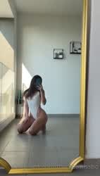 Bodysuit Mirror OnlyFans Selfie clip
