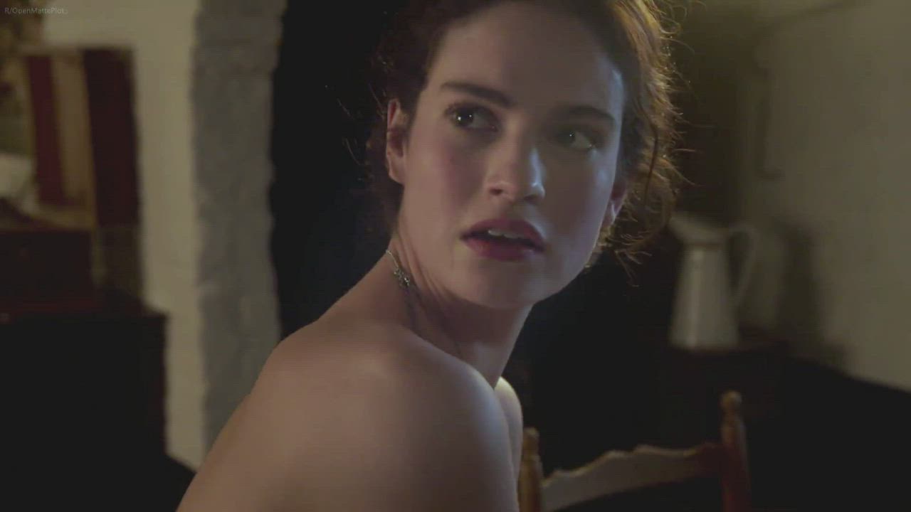 Lily James bending over to get fucked