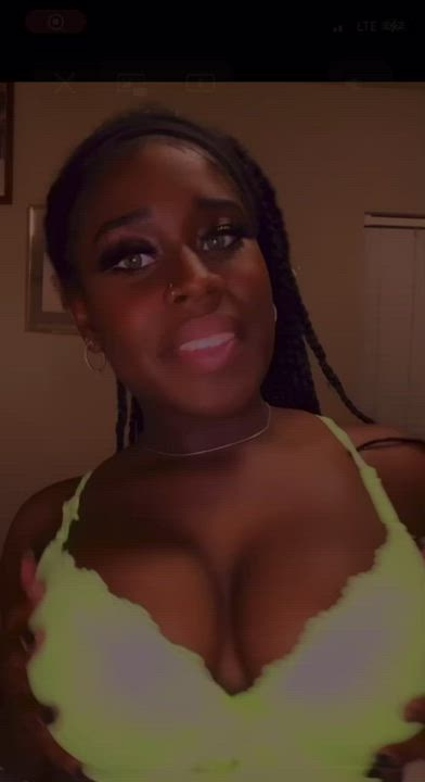 Ebony Natural Tits Teen Titty Drop clip