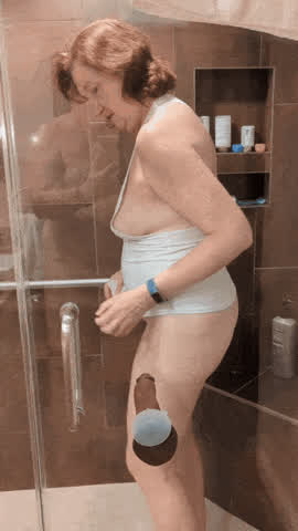 BBC Dildo Hotwife Masturbating Shower Wife clip